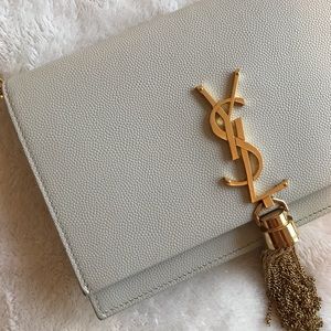 YSL Saint Laurent Chain Wallet Grain de Poudre
